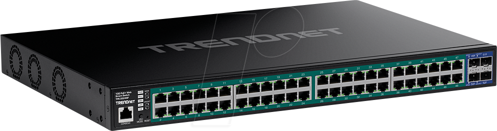 Bild von Trendnet TPE-3524SF 52 Port PoE+ Switch Netzwerk-Switch (Gigabit Web Smart 740W 10G SFP+ Slots)