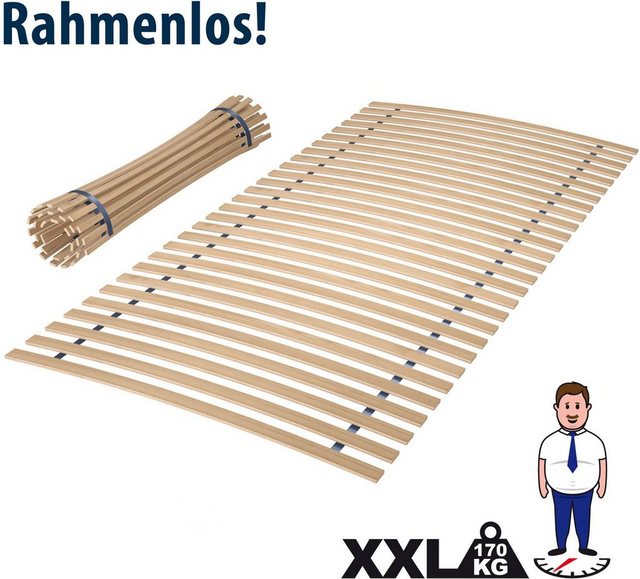 Bild von Rollrost Basic Comfort in 90x200 cm und weiteren Größen erhältlich, Jekatex, Kopfteil nicht verstellbar, Fußteil nicht verstellbar, Belastbar bis 170kg