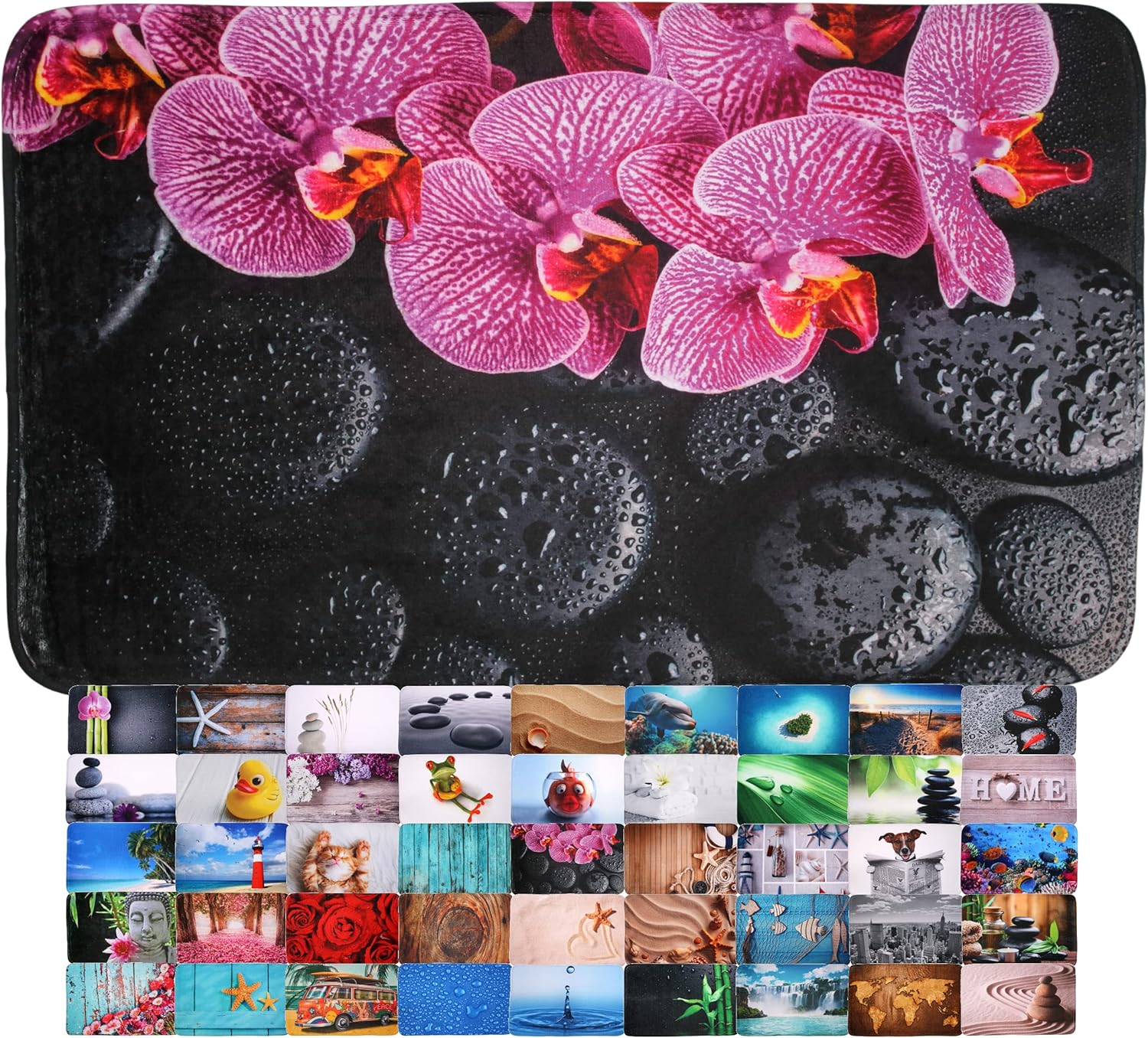 Bild von Sanilo Badematte Clam, rutschhemmend, waschbar, schnelltrocknend, Polyester, rechteckig, sehr weich, hochwertig & modern, 50 x 80 cm oder 70 x 110 cm