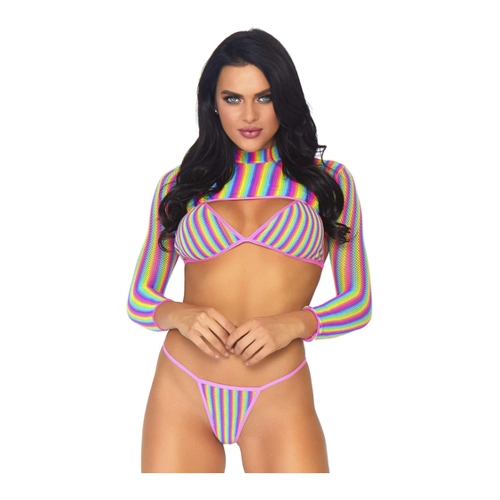 Bild von Farbenfrohes Regenbogen-Dessous-Set von Leg Avenue