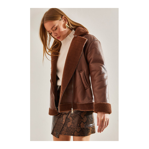 Bild von Bianco Lucci Winterjacke Braun Basic für Damen - Größe 38