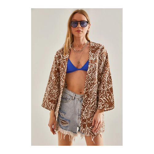 Bild von Bianco Lucci Kimono mit mehreren Mustern für Damen - S