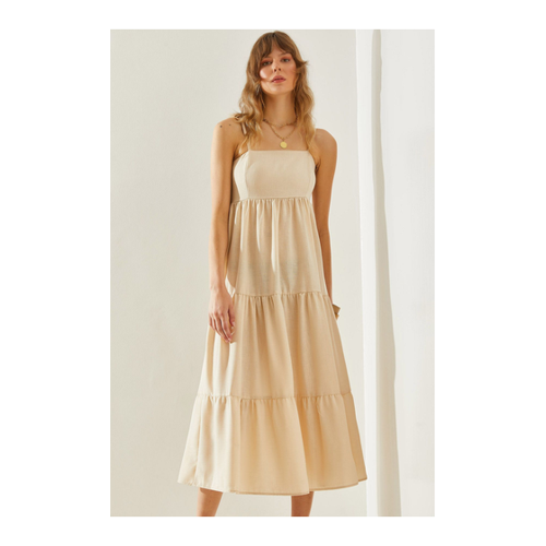 Bild von Stylisches Bianco Lucci Kleid aus hochwertigem Leinen