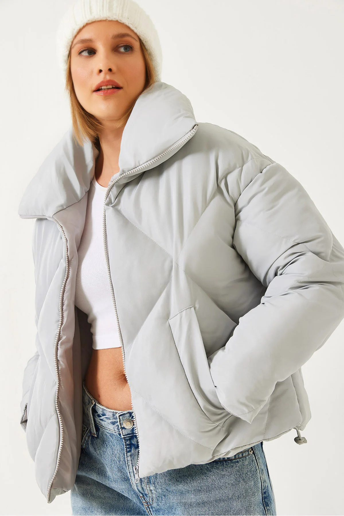 Bild von Bianco Lucci Übergroße Pufferjacke für Damen - 40