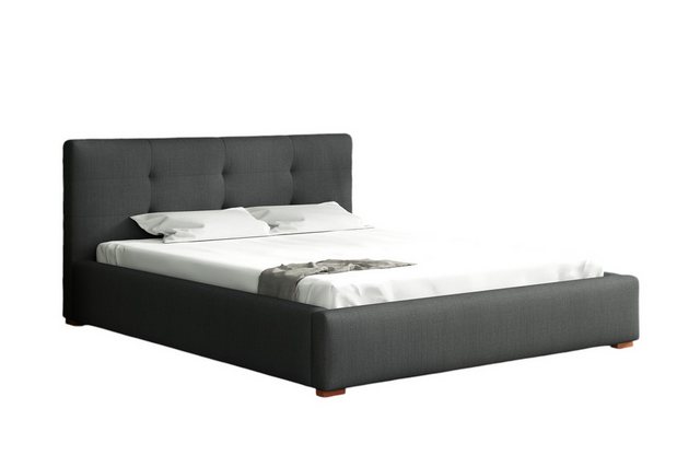Bild von Fun Möbel Polsterbett Schlafzimmerbett TERAMO in Stoff oder Kunstleder, mit oder ohne Bonellfederkernmatratze