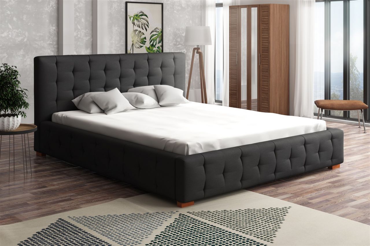 Bild von Polsterbett Bett Doppelbett COMO Stoff 180x200cm