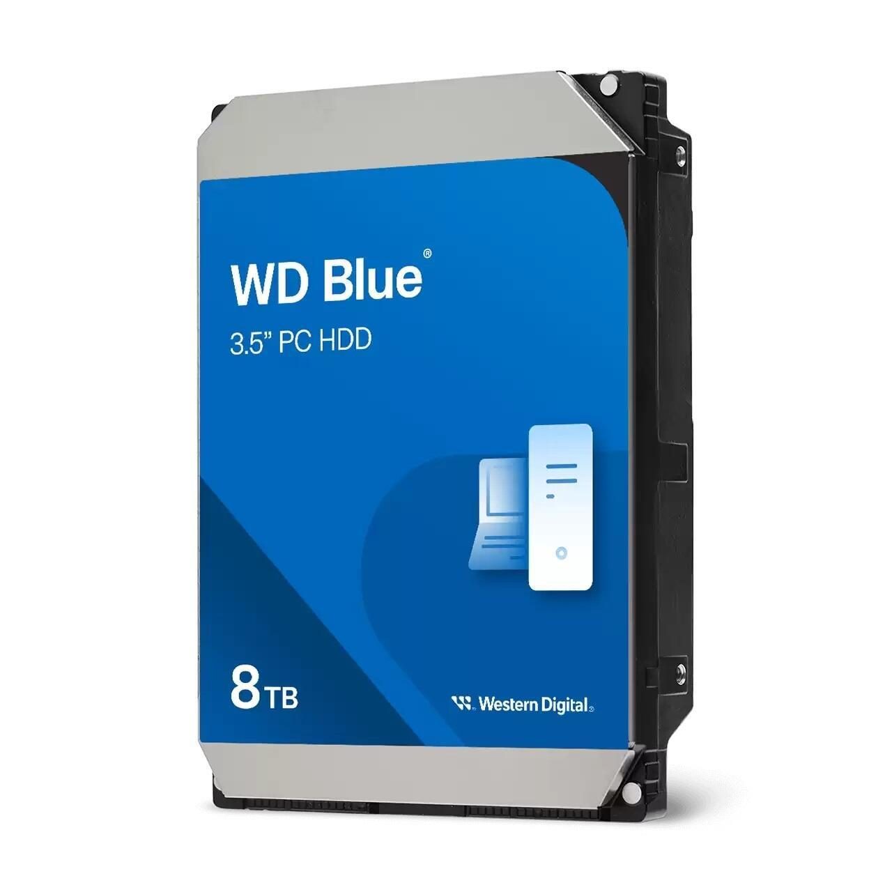 Bild von WD Blue WD80EAAZ - Festplatte - 8 TB - intern - 3.5 (8.9 cm) - SATA 6Gb/s - 5640 rpm - Puffer: 256 MB (WD80EAAZ)