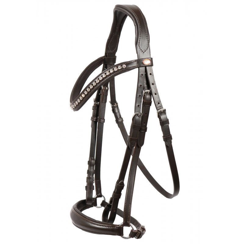 Bild von Hans Melzer Horse Equipment Hans Melzer Trense Calgary hannoversches Reithalfter braun/silber Pony