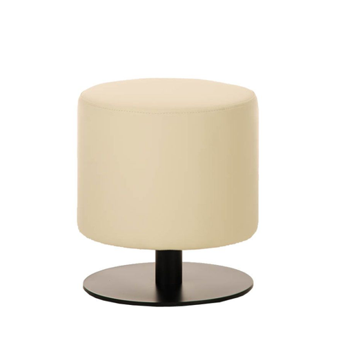 Bild von Sitzhocker MAX 2 - Eleganter Hocker aus Kunstleder in Creme