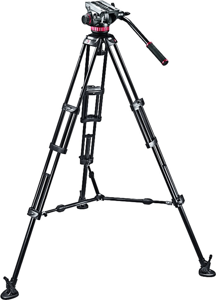 Bild von Manfrotto 502 - 3 Bein(e) - Schwarz - 168 cm - 7,1 kg, Stativ, Schwarz