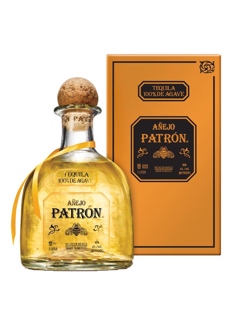 Bild von Patrón Tequila Añejo 40% 1L Geschenkverpackung