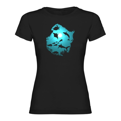 Bild von K KRUSKIS - T Shirt Tauchen Underwater Dream Kurzarm Frau - Schwarz
