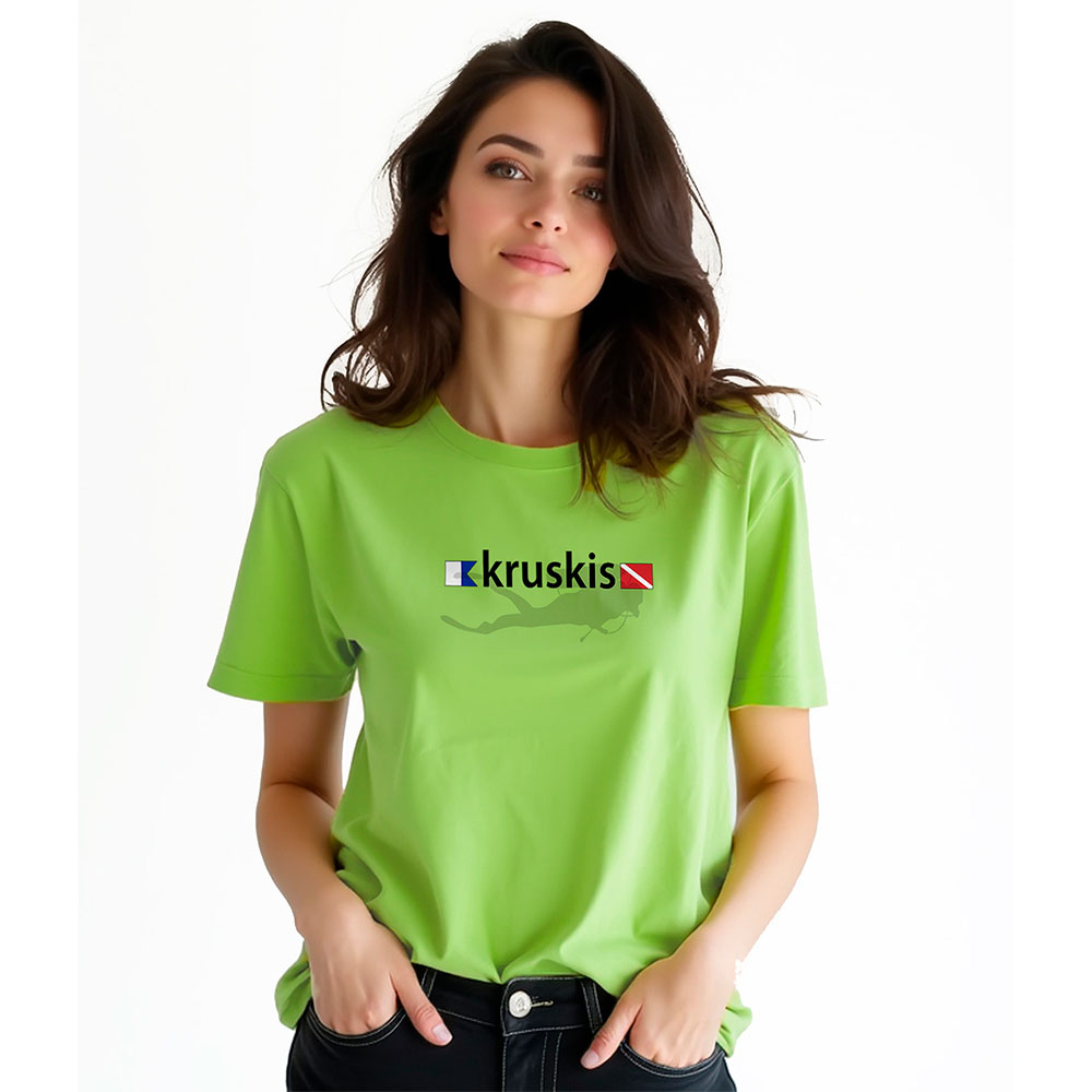 Bild von Kruskis Diver Flags Woman Short Sleeve T-shirt Grün S Mann