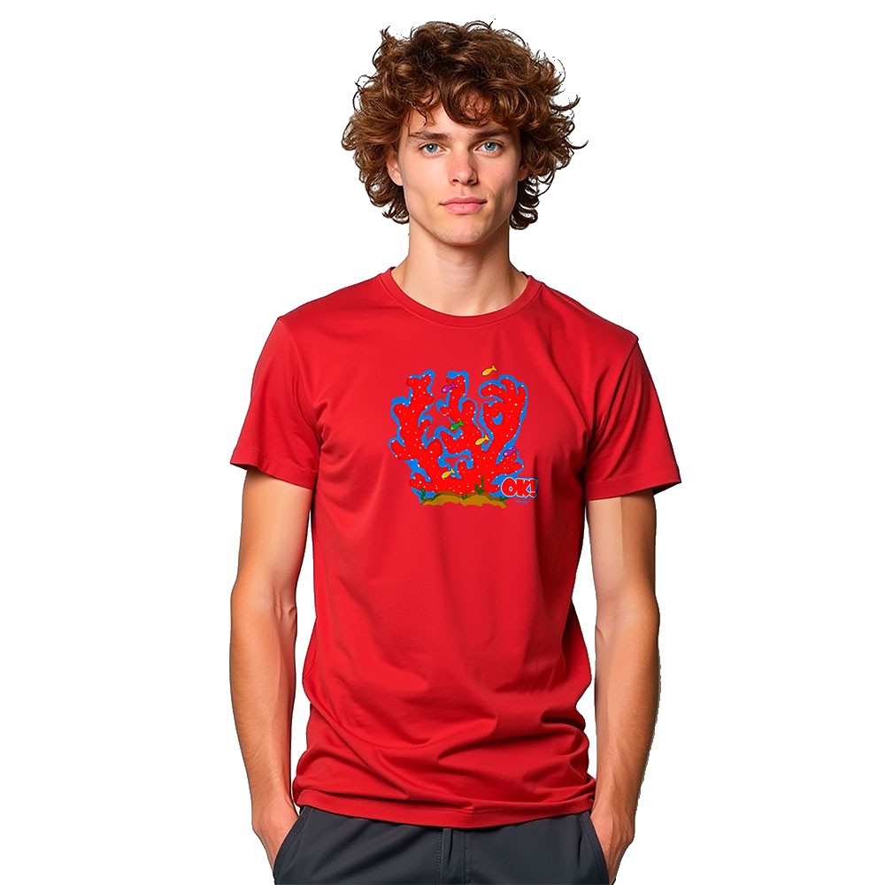 Bild von Kruskis Coral Ok Short Sleeve T-shirt Rot L Mann