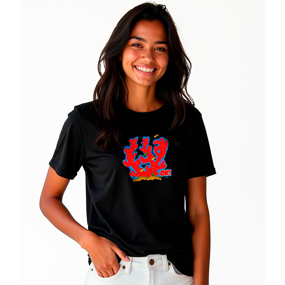 Bild von Kruskis Coral Ok Woman Short Sleeve T-shirt Schwarz S Mann