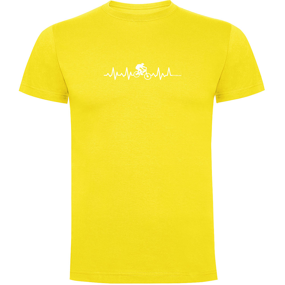 Bild von Kruskis Mtb Heartbeat Short Sleeve T-shirt Gelb L Mann