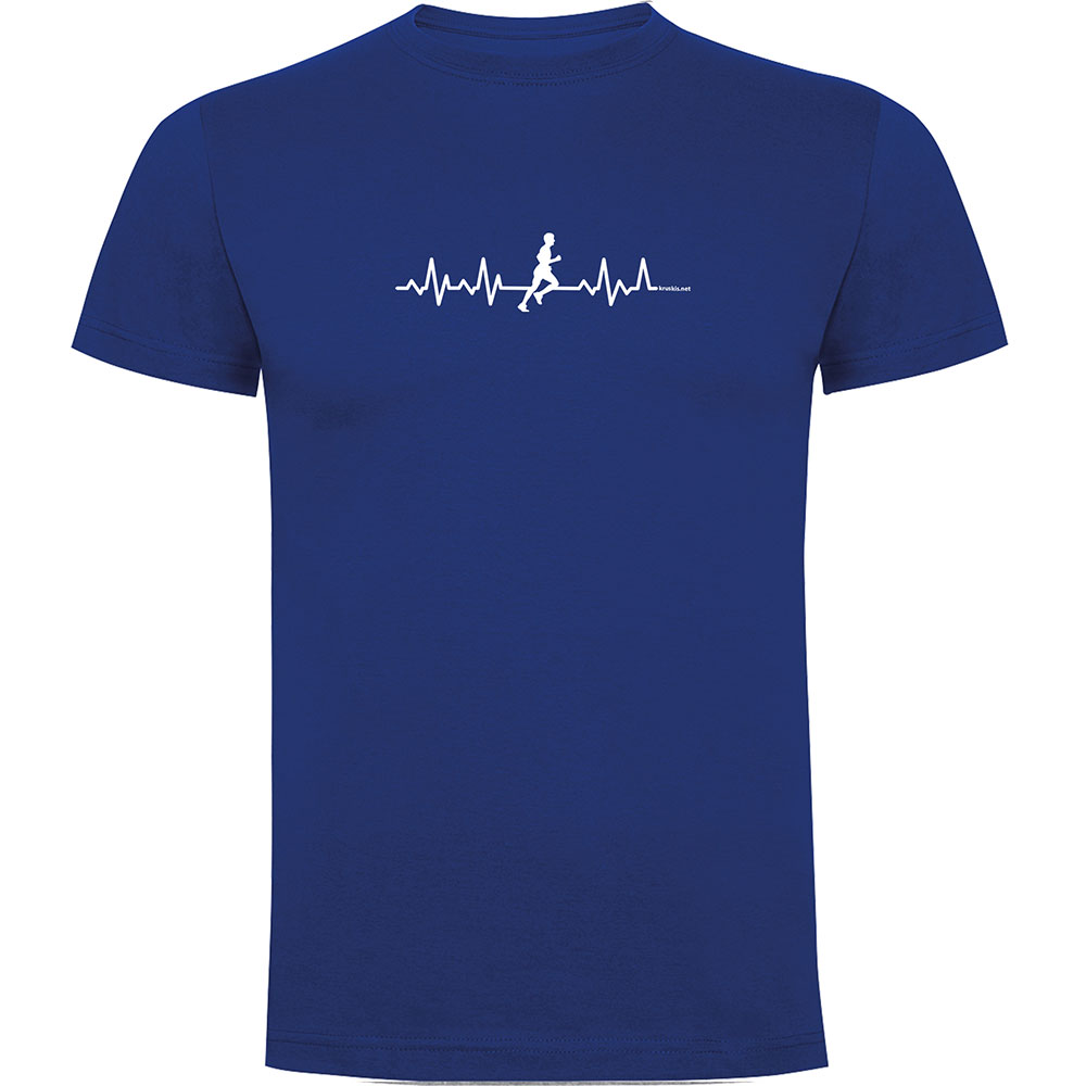 Bild von Kruskis Runner Heartbeat Short Sleeve T-shirt Blau L Mann