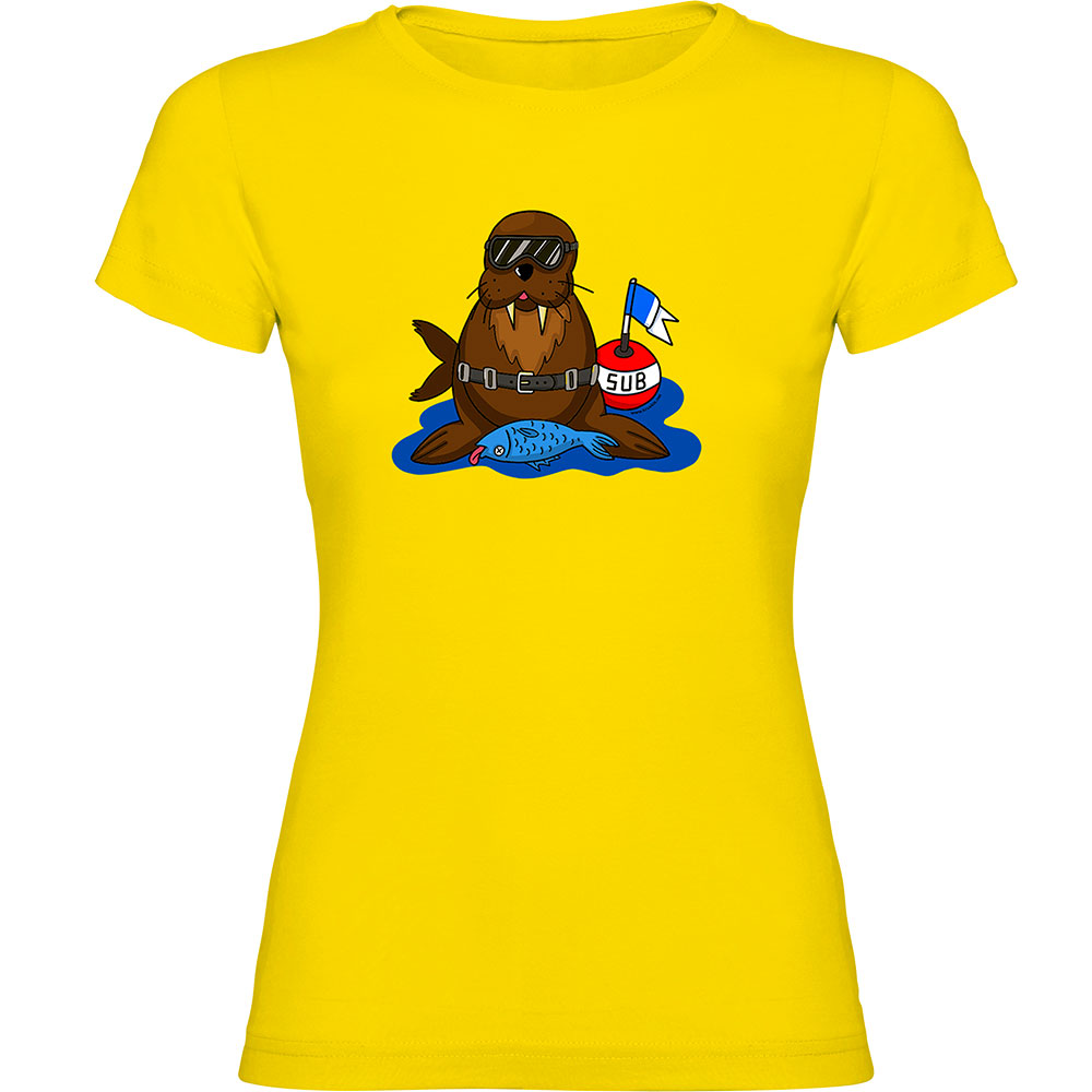 Bild von Kruskis Walrus Woman Short Sleeve T-shirt Gelb M Mann