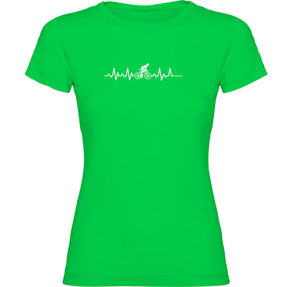 Bild von Kruskis Biking Heartbeat Short Sleeve T-shirt Grün S Frau