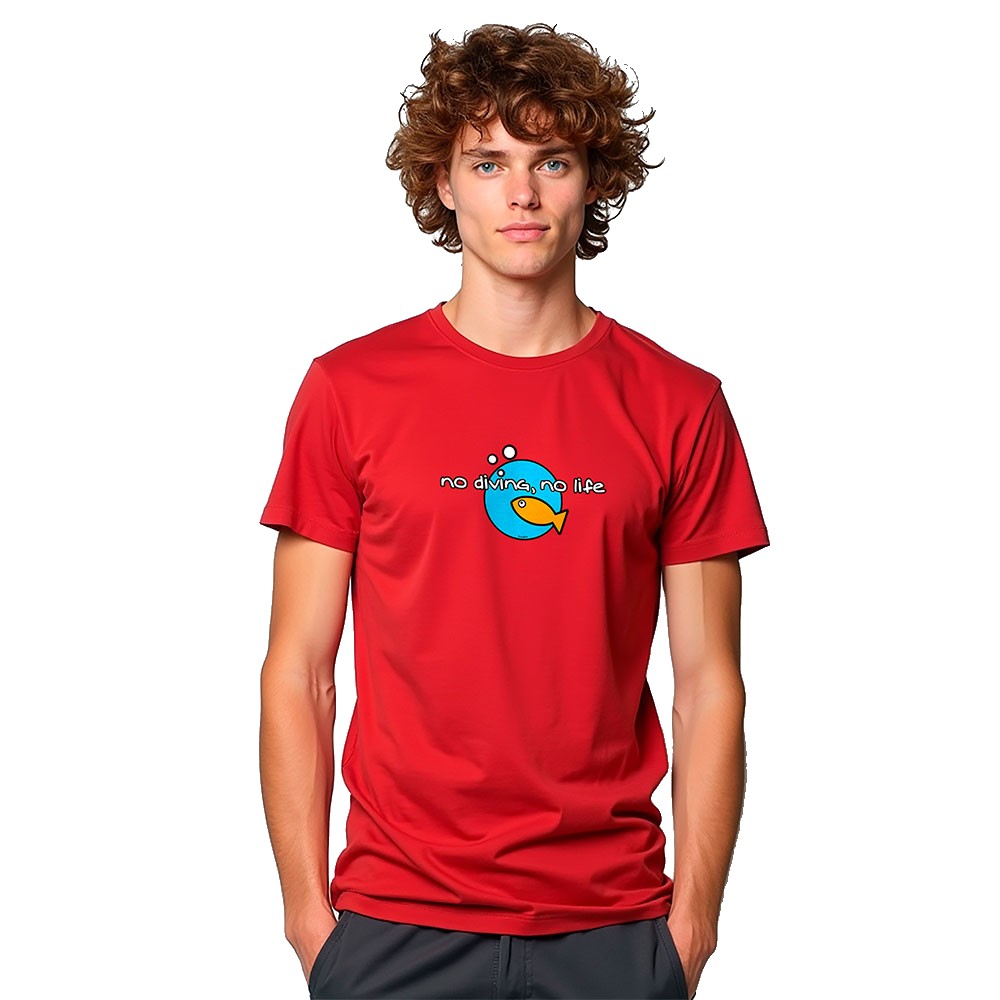 Bild von Kruskis No Diving No Life Short Sleeve T-shirt Rot L Mann