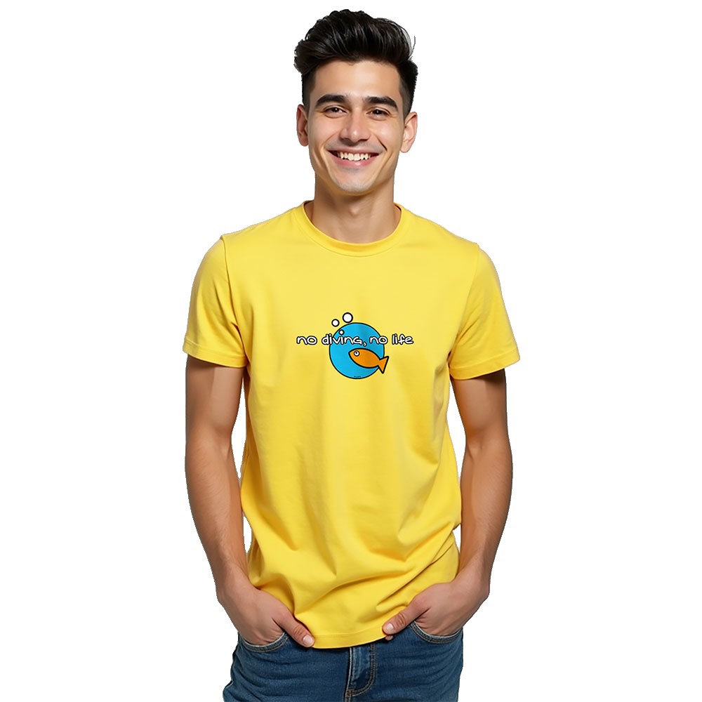 Bild von Kruskis No Diving No Life Short Sleeve T-shirt Gelb M Mann