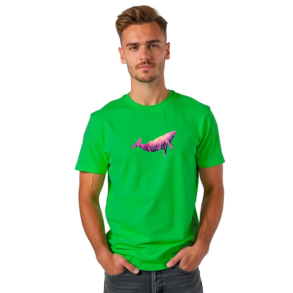 Bild von Kruskis Whale Short Sleeve T-shirt Grün L Mann