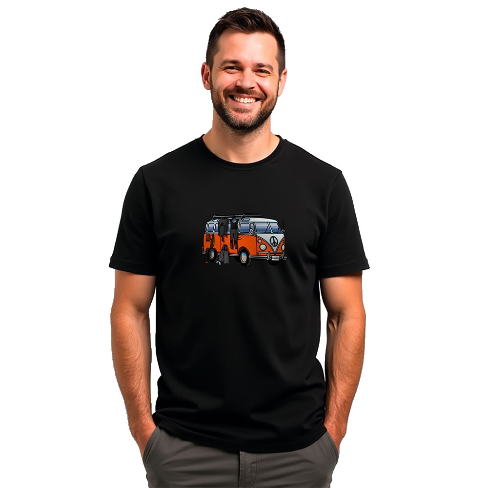 Bild von Kruskis Hippie Van Spearfish Short Sleeve T-shirt Schwarz S Mann