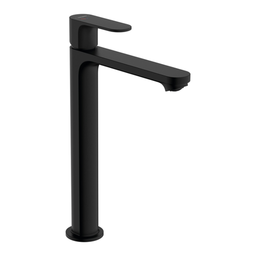 Bild von hansgrohe Rebris S1 x Einhebel-Waschtischarmatur für WaschschüsselnAusladung 169 mmmit Zugstangen-AblaufgarniturEcoSmart+ nutzt nur 4 l/min (bei 3 bar) und damit 20 % weniger Wasser als hansgrohe EcoSmartKaltwasser in Mittelstellung (CoolStart)Durch den hohen Auslauf eignet sich die Armatur besonders gut für eine freistehende Waschschüssel (ComfortZone 240)Der Luftsprudler kann schnell gewechselt und entkalkt werdenDie Armatur wird über Anschlussschläuche mit den Wasseranschlüssen verbundenDiese Armatur reichert Wasser mit Luft an – für einen vollen Wasserstrahl, der weniger spritzt (AirPower)mit einstellbarem TemperaturbegrenzerFür Durchlauferhitzer geeignetLieferumfang: Einhebel-Waschtischmischer, Anschlussschläuche, Schaftbefestigung, Montageschlüssel, Montageanleitung, Hansgrohe Rebris S Wastafelmengkraan Coolstart met trekwaste Mat Zwart, Hansgrohe Waschtischmischer Rebris S 240 72590670