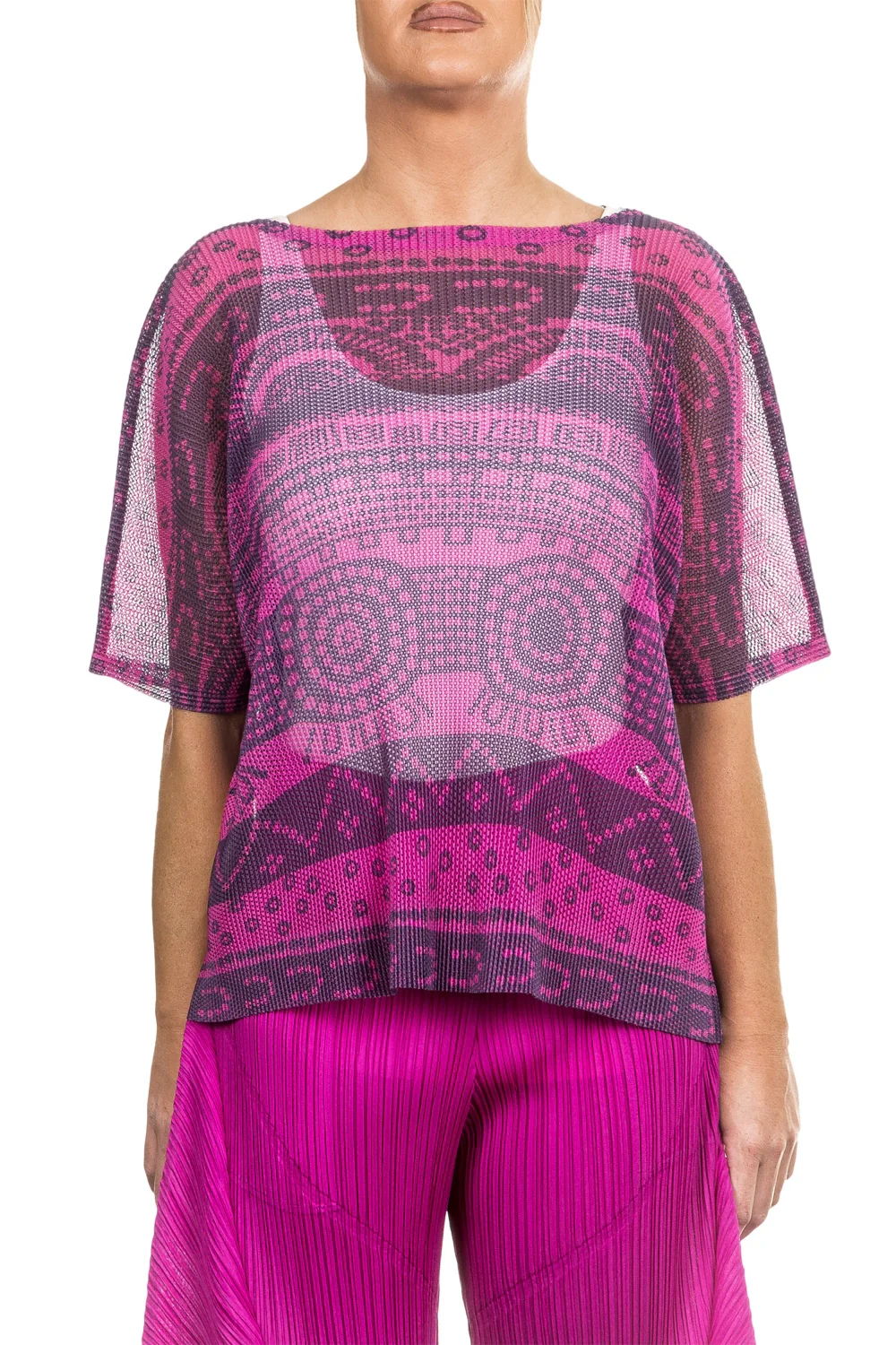 Bild von Pleats Please Issey Miyake Plissee Top mehrfarbig