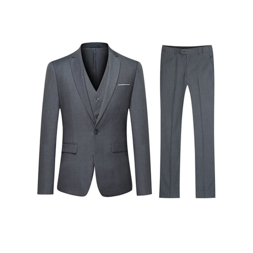 Bild von Allthemen Anzug (3 tlg, Sakko & Weste & Hose) Slim Fit Herrenanzug für Business