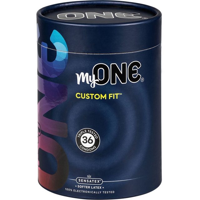 Bild von MyOne XXL-Kondome «Perfect Fit» Maßkondome, 64mm nominale Breite - Packung mit, 36 St., Größe: 64L -, leichtes Abrollen & erhöhter Tragekomfort durch ideale Größe