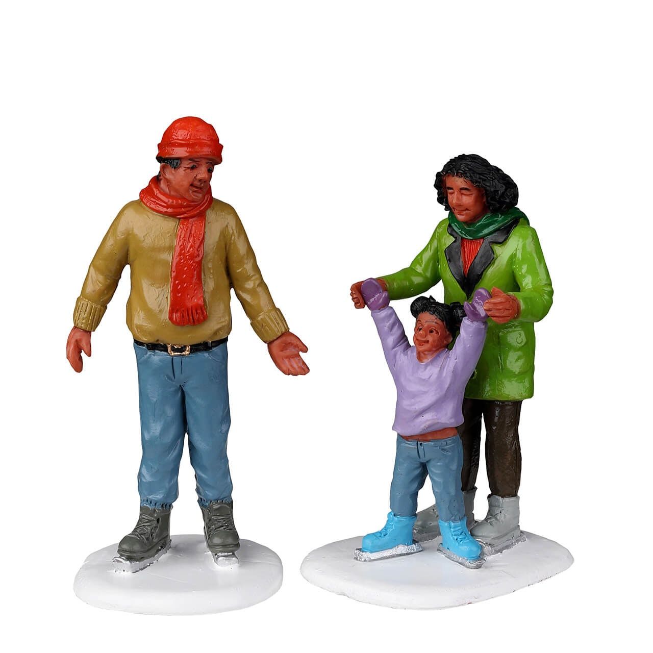 Bild von Lemax Weihnachtsdekoration 2er-Set Eislaufende Familie