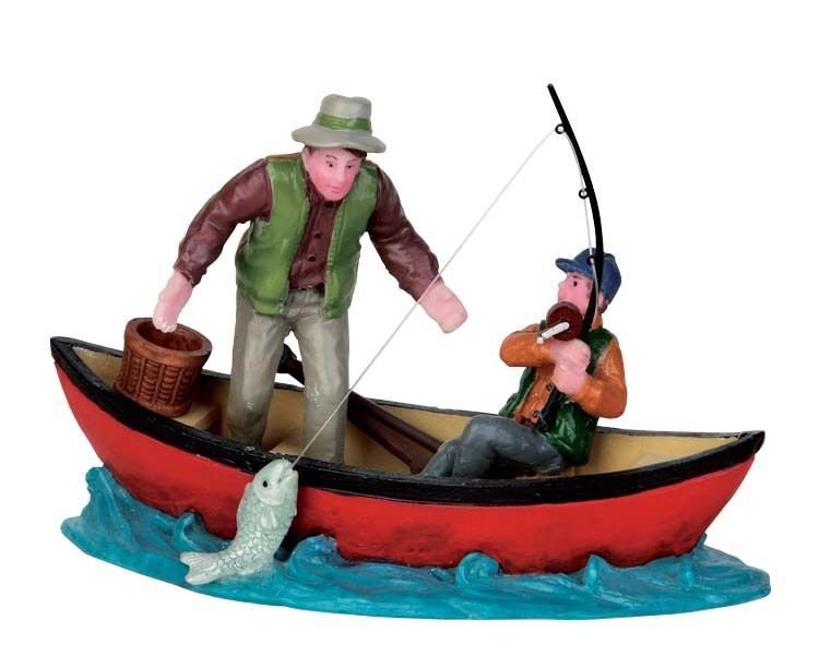 Bild von LeMax Weihnachtsdorf Angler im Boot / Canoe Catch 52344