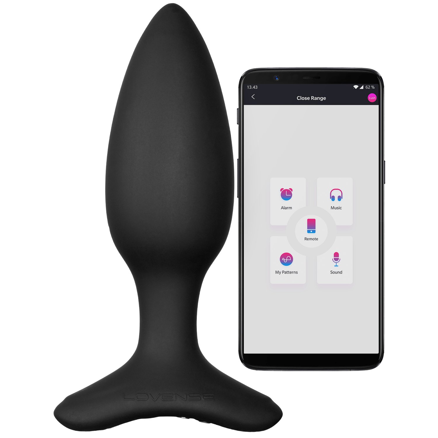 Bild von LOVENSE Hush 2 Bluetooth Vibrating Butt Plug mit APP Steuerung, Anal Plugs Vibratoren, Unbegrenzte Benutzerdefinierte Vibrationsstufen und Muster (38 mm)