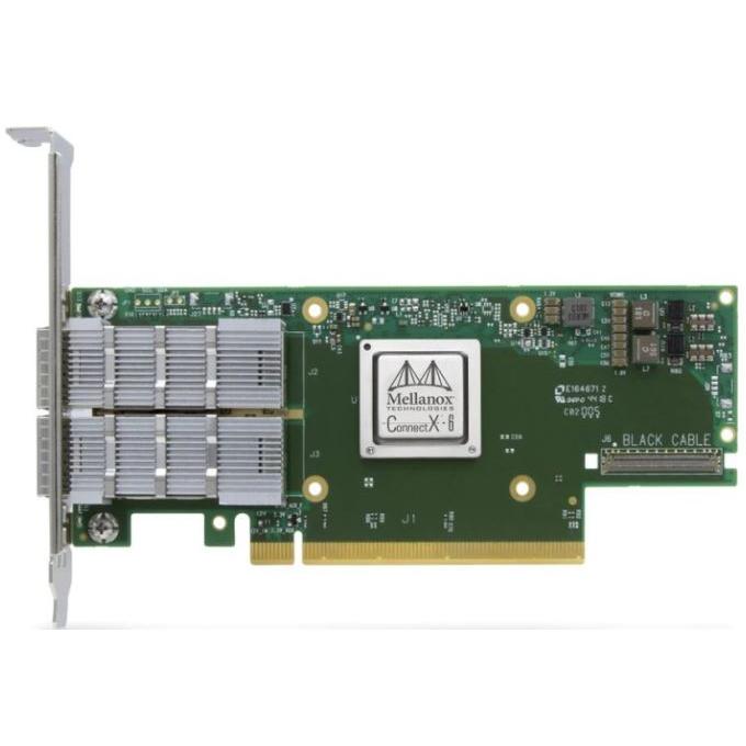 Bild von CONNECTX®-6 VPI ADAPTER CARD HDR IB (200GB/S) AND 200GBE DUAL-PORT QSFP56 PCIE4.0 X16 TALL BRACKET SINGLE PACK (MCX653106A-HDAT-SP)