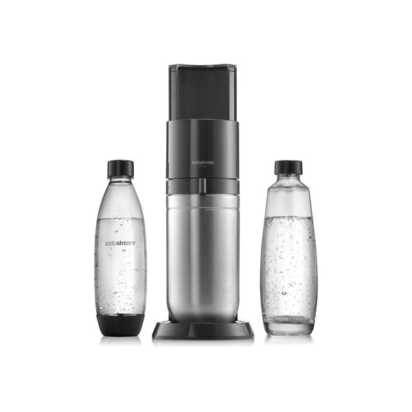 Bild von SodaStream Wassersprudler DUO Umsteiger ohne CO2-Zylinder, 1x 1L Glasflasche und 1x 1L spülmaschinenfeste Kunststoff-Flasche, Höhe: 44cm