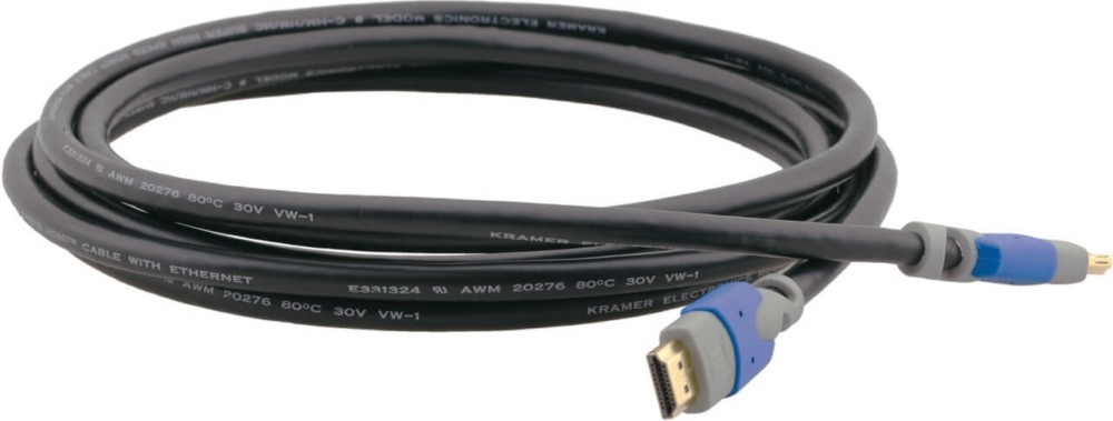 Bild von Kramer C-HM/HM/PRO Series C-HM/HM/PRO-15 - HDMI-Kabel mit Ethernet - HDMI männlich zu HDMI männlich - 4.6 m - Doppelisolierung