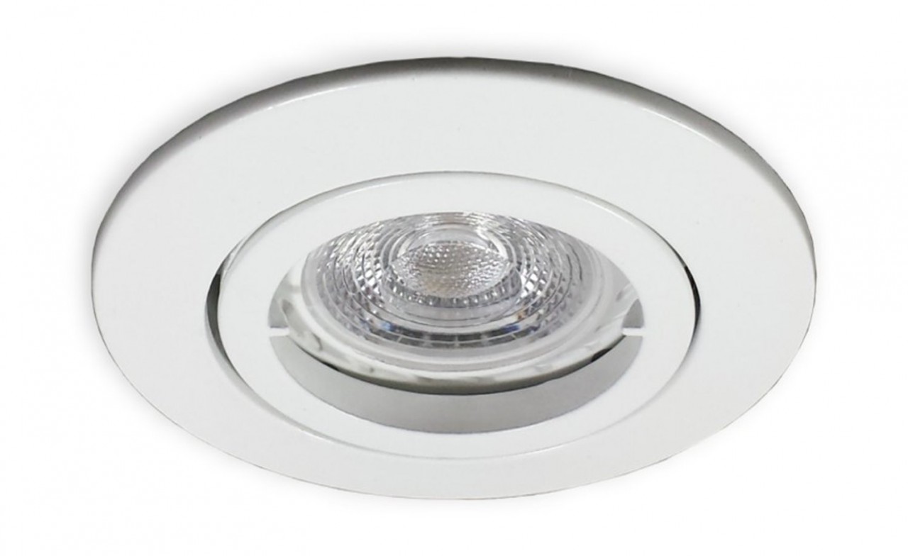 Bild von LED Einbaustrahler weiss für 68 mm Lochbohrung 12 V - 5,5 W warmweiss