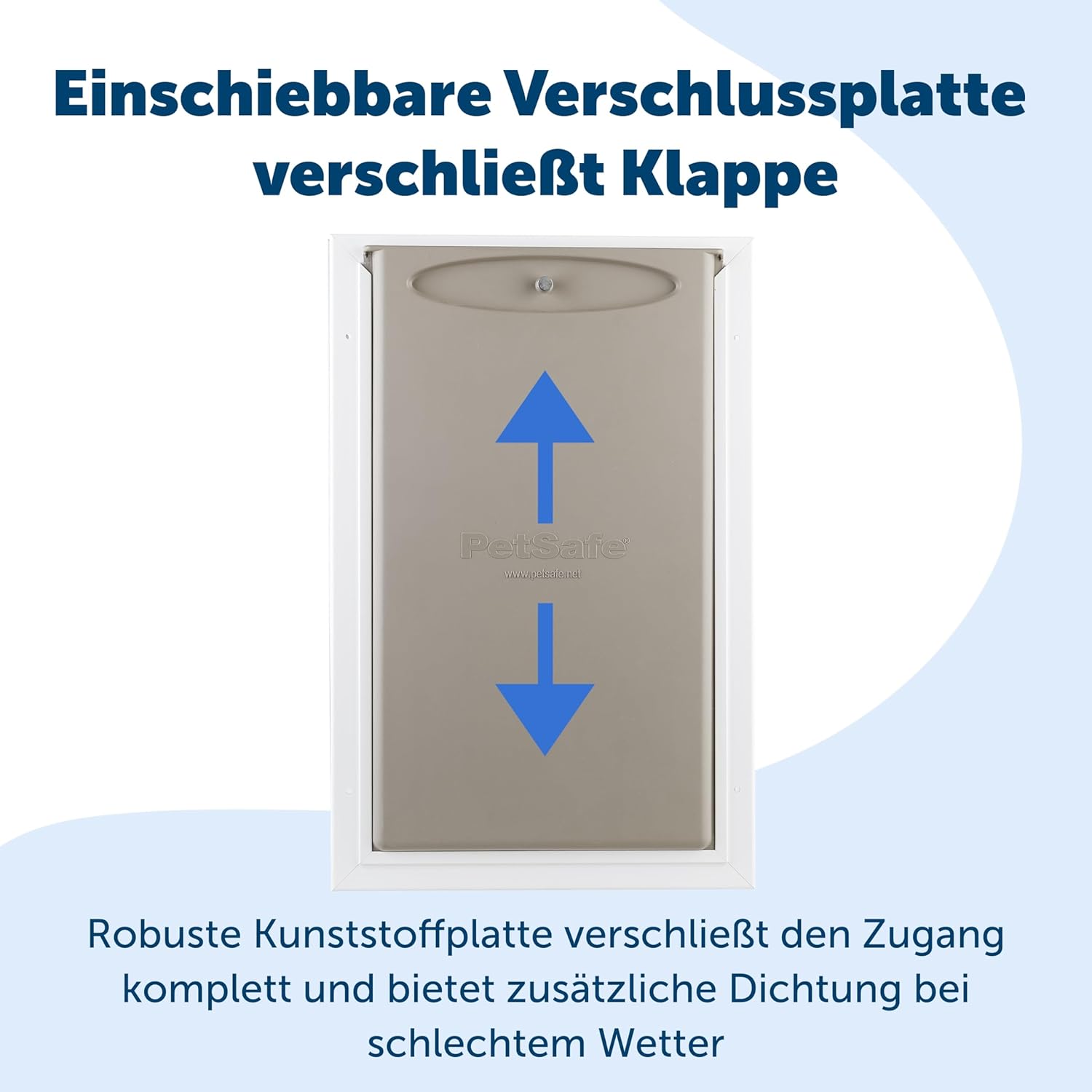 Bild von PetSafe Haustierklappe für Extremes Wetter, Solider Kunststoffrahmen, Isolierend mit 2 Verschlussoptionen, Größe S