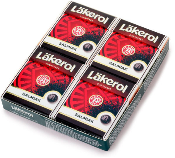 Bild von Cloetta Läkerol Salmiak extra stark (4x25g)