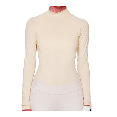 Bild von J.Lindeberg Golf Asa Soft Compression Damen Mock beige