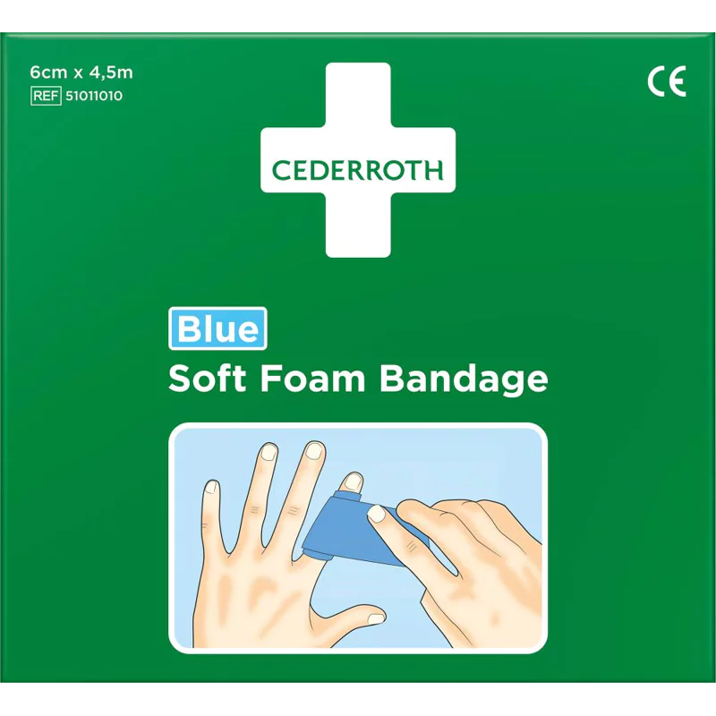 Bild von Cederroth 666150 Soft Foam Bandage Pocket Size Farbe Blau Länge 40 cm Breite 6 cm