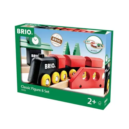 Bild von BRIO® Spielzeugeisenbahn-Set Brio Eisenbahn Classic Set Bahn Acht Set 22 Teile 33028