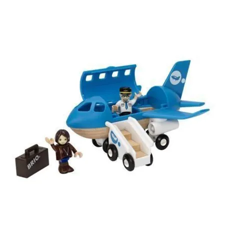 Bild von BRIO® Spielzeugeisenbahn-Lokomotive Brio World Eisenbahn Flugzeug Blaues Flugzeug 5 Teile 33306