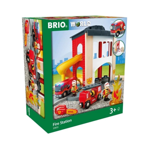Bild von RAVENSBURGER Brio World Große mit Feuerwehr-Einsatzfahrzeug und Feuerwehrmann - Kleinkindspielzeug 63383300 Feuerwehr Station Altersgruppe: 3+
