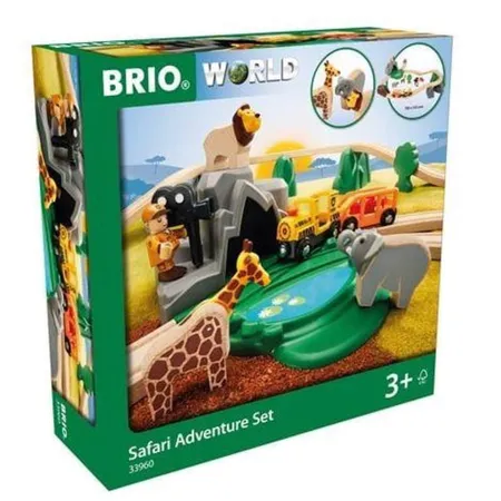 Bild von BRIO® Spielzeugeisenbahn-Set Brio World Eisenbahn Set Safari Adventure Set 26 Teile 33960