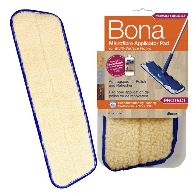 Bild von Bona Mikrofaser Auftrags-Pad für Polish und Refresher Wischbezug (Auftrags-Pad, Maschinenwaschbar, Befestigung mit Klettoberfläche an allen Bona Mopps)