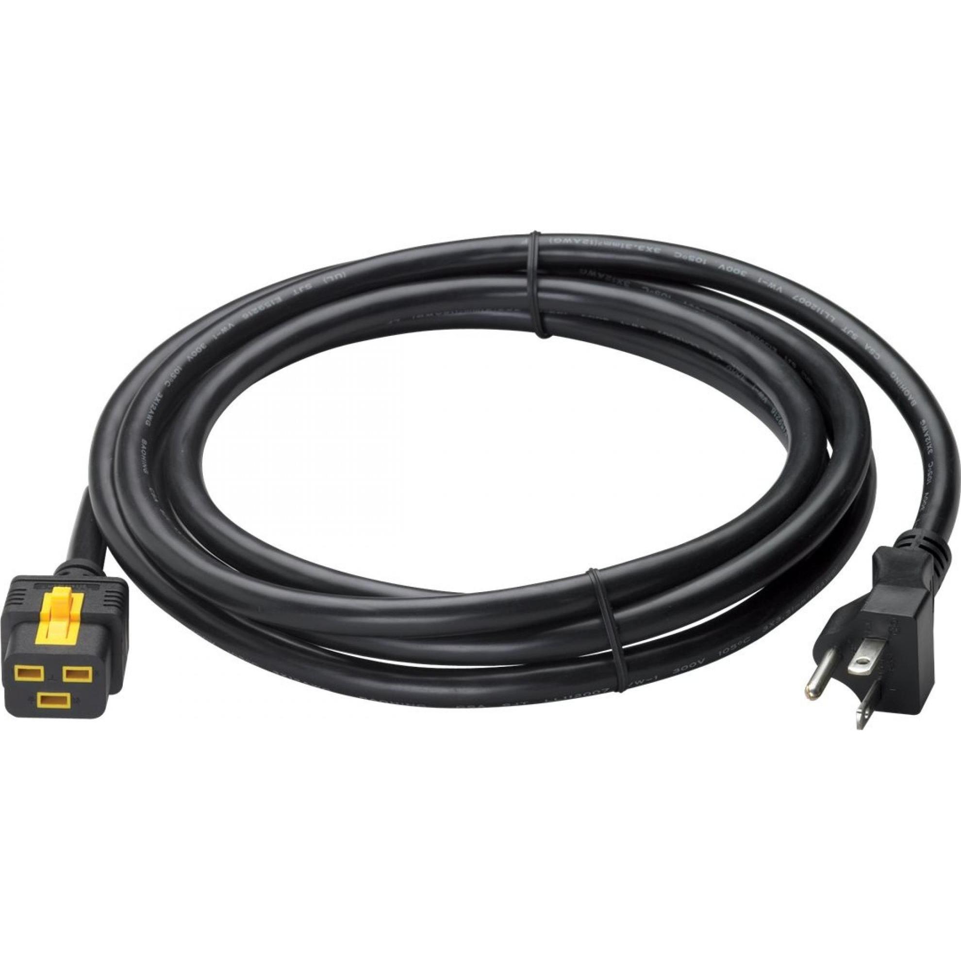 Bild von APC - Stromkabel - NEMA 5-20 (M) zu IEC 60320 C19 - Wechselstrom 120 V - 20 A - 3,0m - Schwarz - für P/N: SMT2200I-AR, SMT2200R2I-AR, SMT3000I-AR, SMT3000R2I-AR, SMX2KR2UNCX145 (AP8751)