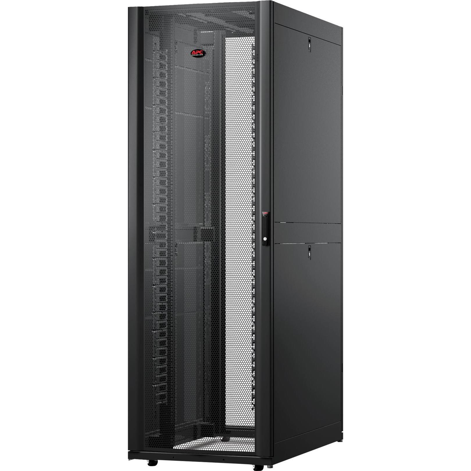 Bild von APC NetShelter SX 48U Wide x Deep Networking Enclosure with Sides (48 HE, 19 Zoll Rack), Serverschrank, Schwarz