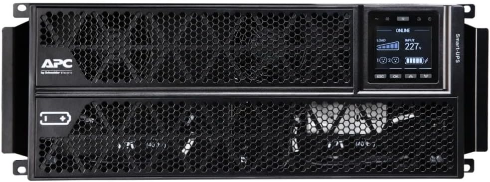 Bild von APC Smart-UPS RT 6kVA 230V LCD without kit 2x IEC 60320 C13 & 1x IEC 60320 C19 outlets wo rail kit (6000 VA, 6000 W, Online-Doppelwandler USV), USV